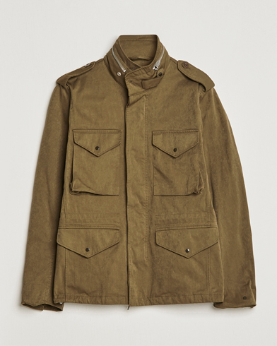 Herre | Field jackets | Ten c | 9 oz OJJ Piece Dyed Short Field Jacket  Olive