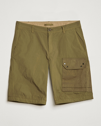 Herre | Cargoshorts | Ten c | Garment Dyed Nylon Cargo Shorts Olive