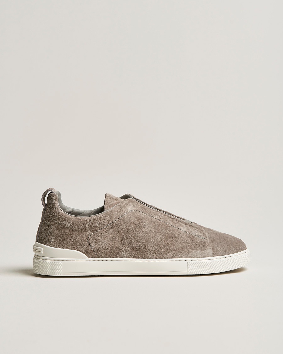Herre | Zegna | Zegna | Triple Stitch Sneakers Grey Suede