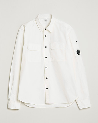 Herre | Overshirts | C.P. Company | Garment Dyed Gabardine Shirt Jacket White
