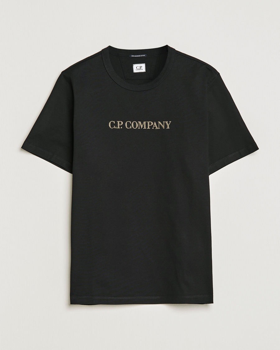 Herre | | C.P. Company | Heavy Mercerized Cotton Logo Tee Black
