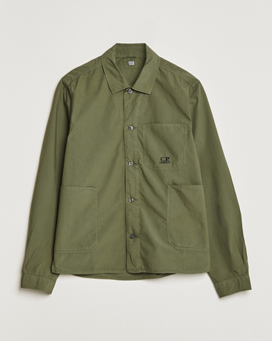 Herre | Overshirts | C.P. Company | Popline Garment Dyed Overshirt Green