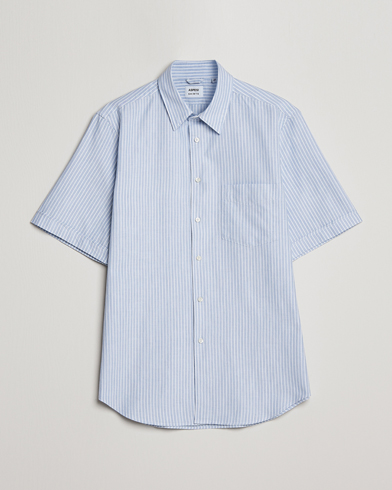 Herre | Kortærmede skjorter | Aspesi | Striped Oxford Camp Shirt Light Blue