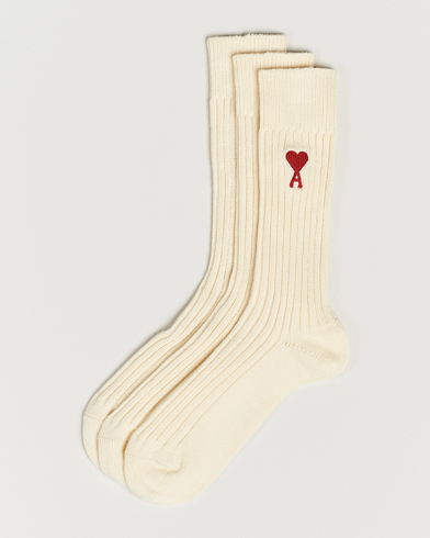 Herre | Undertøj | AMI | 3-Pack Heart Socks White