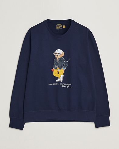 Herre | Golf | Polo Ralph Lauren Golf | Magic Fleece Printed Bear Sweatshirt Navy