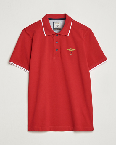 Herre | Polotrøjer | Aeronautica Militare | Garment Dyed Cotton Polo Red