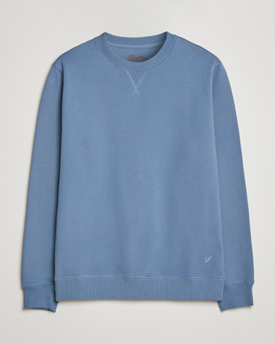 Herre | Sweatshirts | Stenströms | Cotton Collage Crew Neck Blue