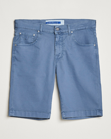 Herre | Chino shorts | Jacob Cohën | Nicolas Cotton Twill Shorts Blue Grey