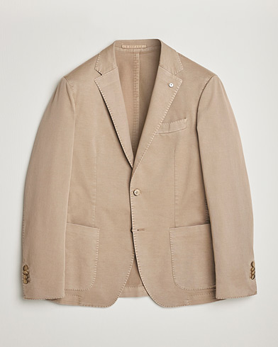 Herre | Blazere & jakker | L.B.M. 1911 | Jack Regular Fit Cotton Stretch Blazer Taupe