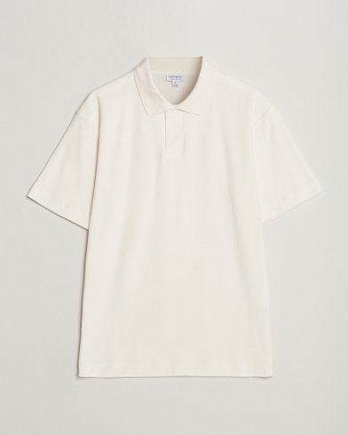 Herre | Terry | Sunspel | Towelling Polo Shirt Archive White