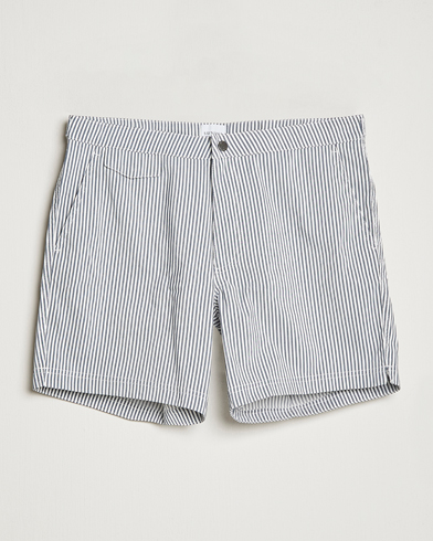 Herre | Badebukser | Sunspel | Striped Tailored Swimshorts Navy/White