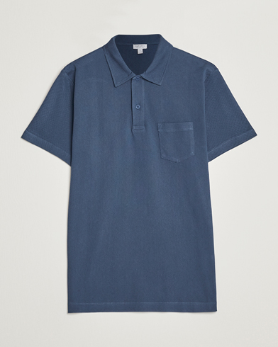 Herre |  | Sunspel | Riviera Polo Shirt Shale Blue