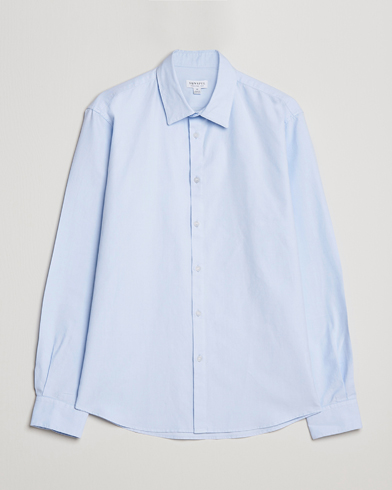 Herre |  | Sunspel | Casual Oxford Shirt Light Blue