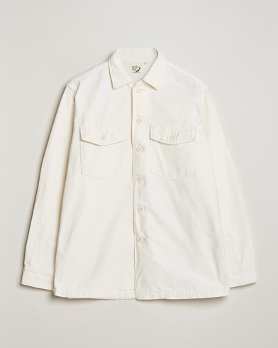 Herre | Casual | orSlow | Cotton Sateen US Army Overshirt Ecru