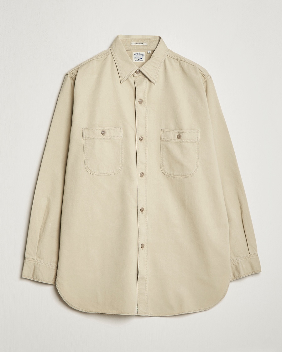 Herre | orSlow | orSlow | Twill Vintage Work Shirt Beige