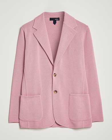Herre | Cardiganblazer  | Lardini | Knitted Structure Cotton Blazer Soft Pink