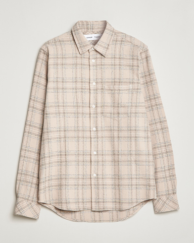 Herre | Shirt Jackets | Samsøe & Samsøe | Liam Organic Cotton Overshirt Oatmeal Check