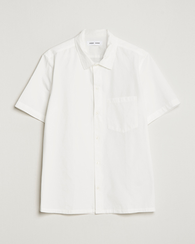 Herre | Contemporary Creators | Samsøe & Samsøe | Avan Organic Cotton Short Sleeve Shirt White