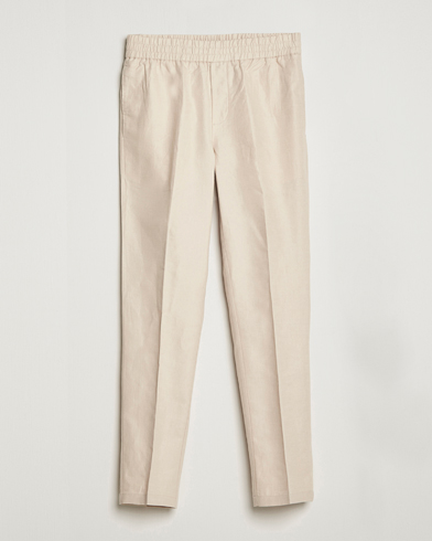 Herre | Drawstringbukser  | Samsøe & Samsøe | Smithy Linen Cotton Trousers Oatmeal
