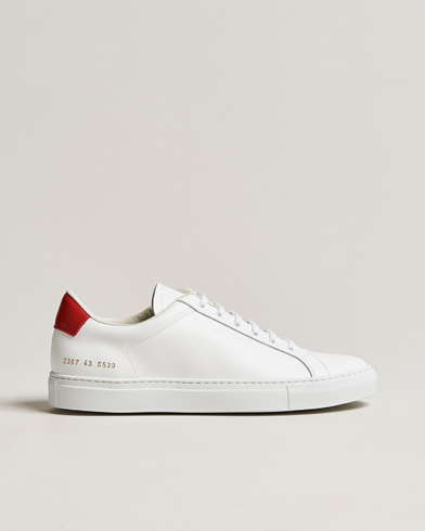 Herre | Common Projects | Common Projects | Retro Low Suede Sneaker White/Red
