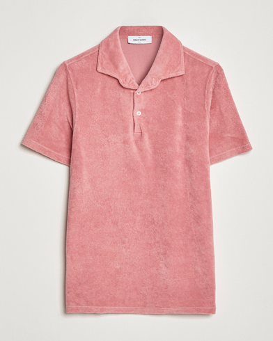 Herre | Terry | Gran Sasso | Cotton Terry Polo Washed Pink