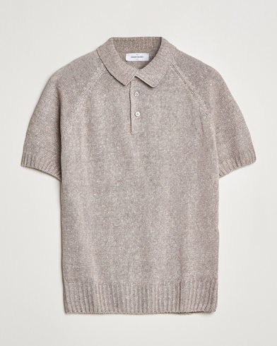 Herre | Gran Sasso | Gran Sasso | Cotton/Linen Knitted Polo Beige