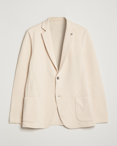 Herre | Blazere & jakker | Gran Sasso | Structured Cotton/Linen Blazer Cream