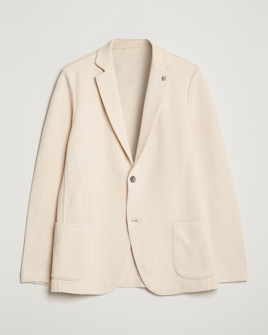 Herre | Gran Sasso | Gran Sasso | Structured Cotton/Linen Blazer Cream