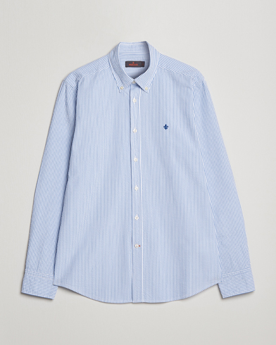 Herre | Tøj | Morris | Seersucker Button Down Shirt Light Blue/White