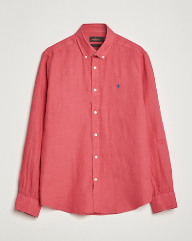 Herre | Hørskjorter | Morris | Douglas Linen Button Down Shirt Red