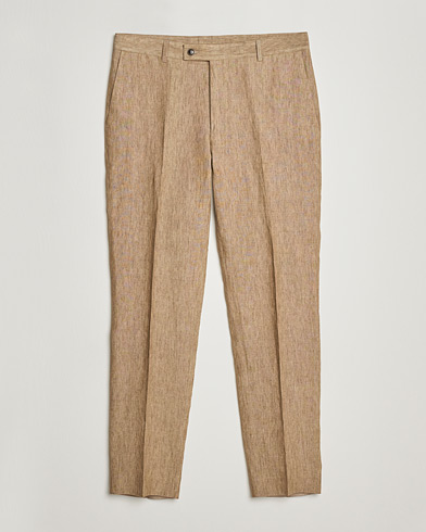 Herre | Hørbukser | Morris | Bobby Linen Suit Trousers Khaki