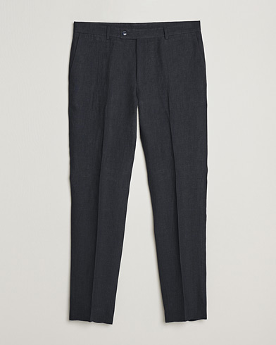 Herre | Bukser | Morris | Bobby Linen Suit Trousers Navy