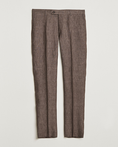 Herre | Hørbukser | Morris | Bobby Linen Suit Trousers Brown