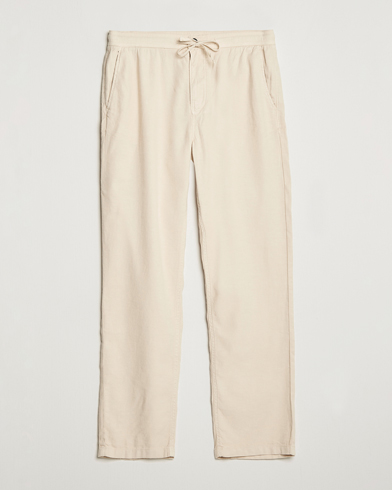 Herre |  | Morris | Fenix Linen Drawstring Trousers Beige