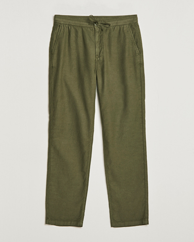 Herre | The linen lifestyle | Morris | Fenix Linen Drawstring Trousers Olive