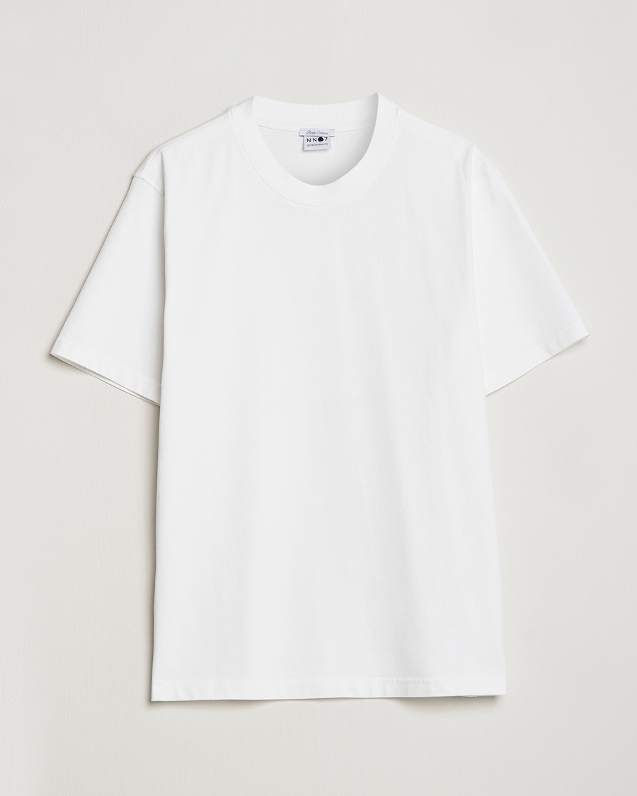 NN07 Adam Pima Crew Neck T-Shirt White – Hvid