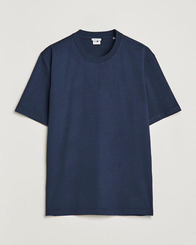 Herre | Kortærmede t-shirts | NN07 | Adam Pima Crew Neck T-Shirt Navy Blue