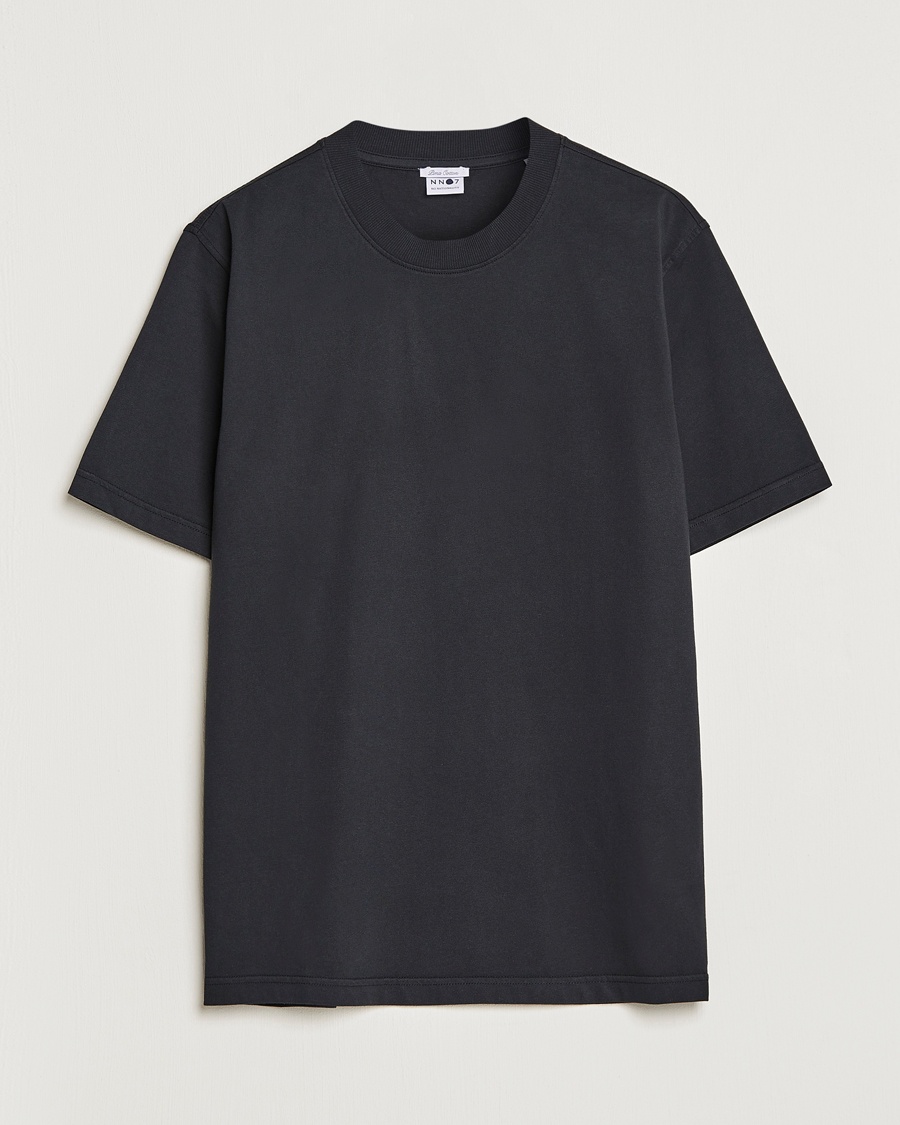 NN07 Adam Pima Crew Neck T-Shirt Black – Sort