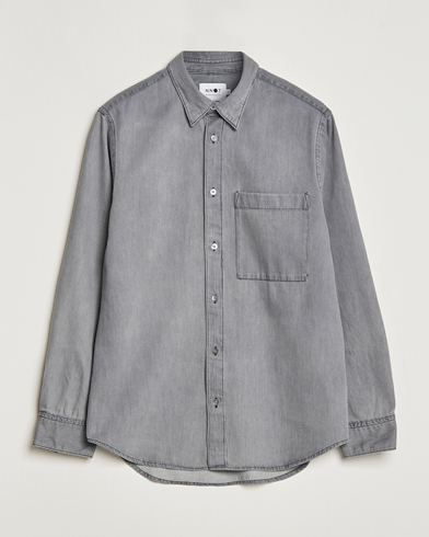 Herre | Denimskjorter | NN07 | Cohen Tencel Denim Shirt Grey Denim