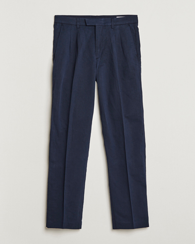 Herre | Pæne bukser | NN07 | Fritz Pleated Trousers Navy Blue