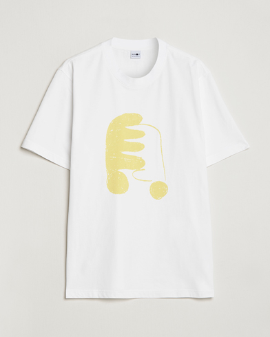 Herre | NN07 | NN07 | Adam Printed Crew Neck T-Shirt White