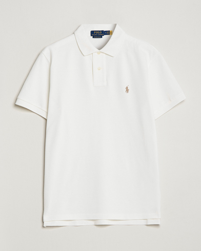 Herre | Polotrøjer | Polo Ralph Lauren | Custom Slim Fit Polo Deckwash White