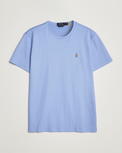 Herre | T-Shirts | Polo Ralph Lauren | Luxury Pima Cotton Crew Neck T-Shirt Lafayette Blue