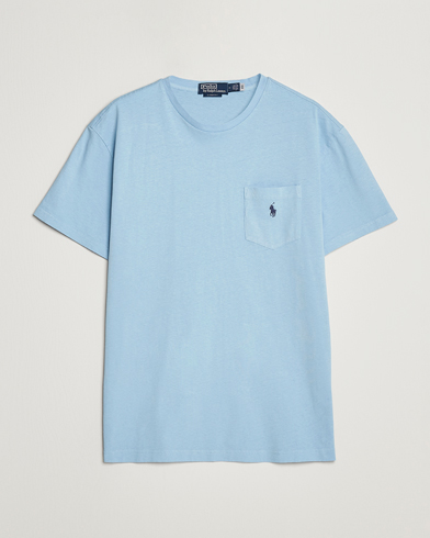 Herre |  | Polo Ralph Lauren | Cotton/Linen Crew Neck T-Shirt Powder Blue