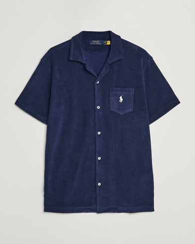 Herre | Kortærmede skjorter | Polo Ralph Lauren | Cotton Terry Short Sleeve Shirt Newport Navy