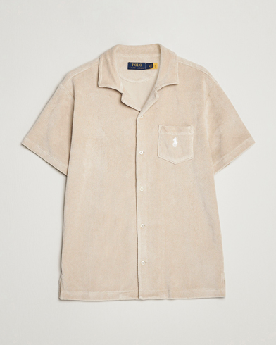 Herre | Kortærmede skjorter | Polo Ralph Lauren | Cotton Terry Short Sleeve Shirt Spring Beige