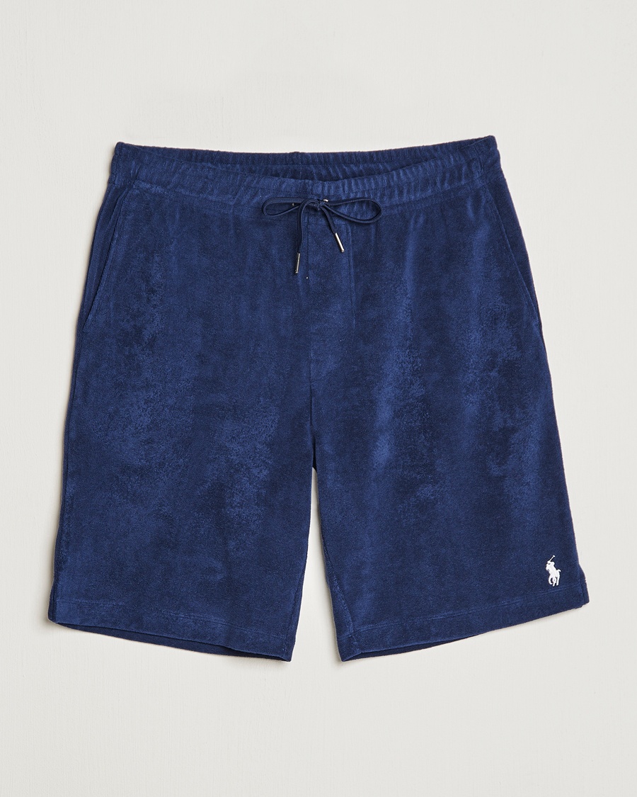  Cotton Terry Drawstring Shorts Newport Navy