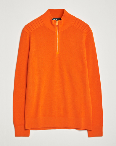 Herre | Tøj | RLX Ralph Lauren | Merino Half-Zip Sweater Sailing Orange