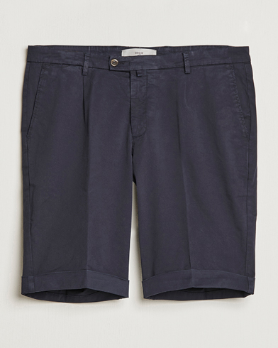 Herre | Italian Department | Briglia 1949 | Pleated Cotton Shorts Navy