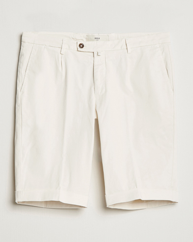 Herre | Chino shorts | Briglia 1949 | Pleated Cotton Shorts Cream
